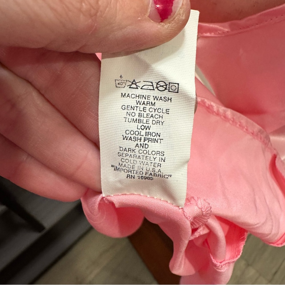 NWT Val Mode Lingerie 2-Piece Peignoir Set – Pink Satin & Floral Lace (Size M) - Picture 10 of 13